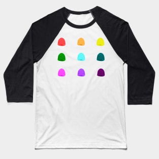 Rainbow Halloween Gumdrop Candy Pattern Baseball T-Shirt